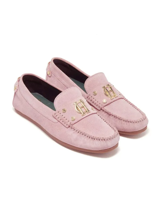 Women The Driving Loafer Soft Pink Suede Holland Cooper Loafers