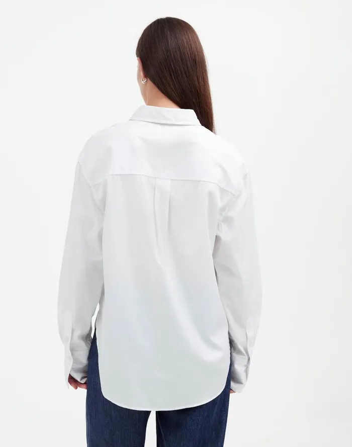 Women Tops and Shirts Madewell Relaxed ButtonUp Shirt Eyelet White
