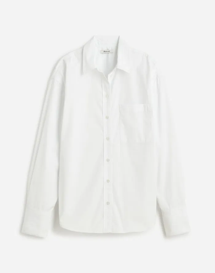 Women Tops and Shirts Madewell Relaxed ButtonUp Shirt Eyelet White