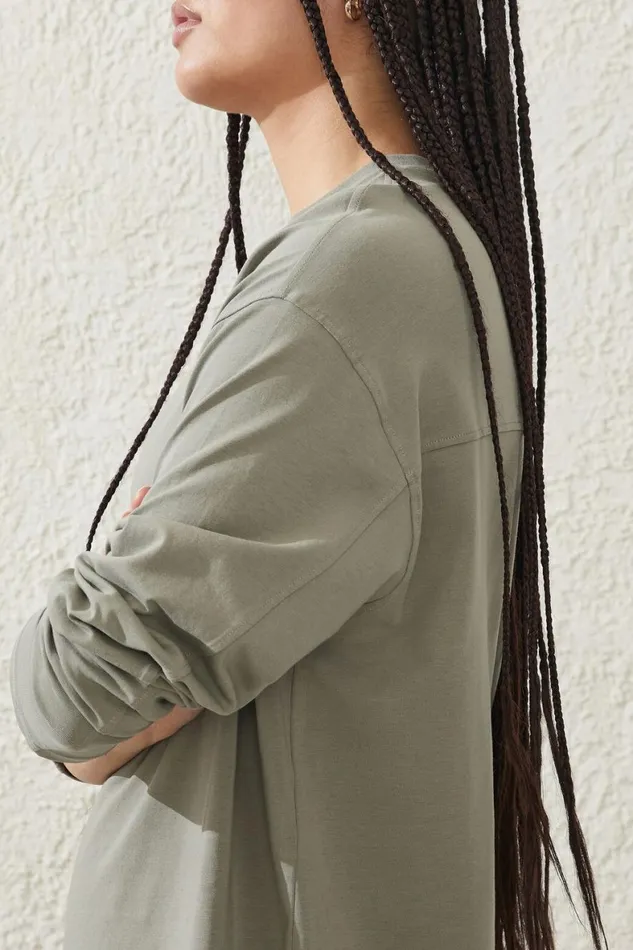Women Tops Cotton On Active Essentials Long Sleeve Top Dusty Khaki