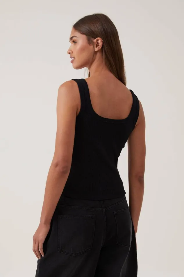 Women Tops Cotton On Rory Henley Tank Black