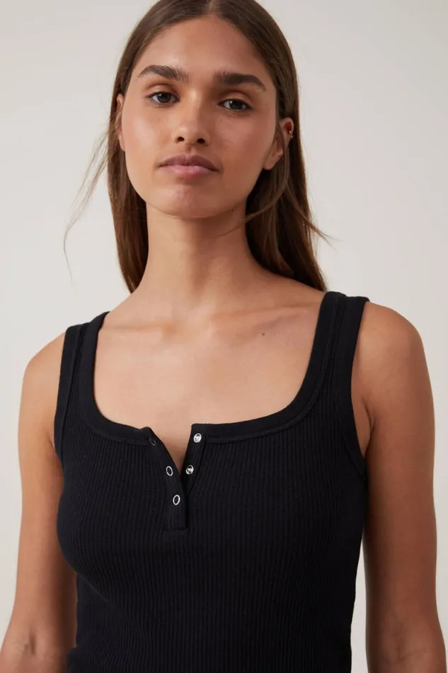 Women Tops Cotton On Rory Henley Tank Black