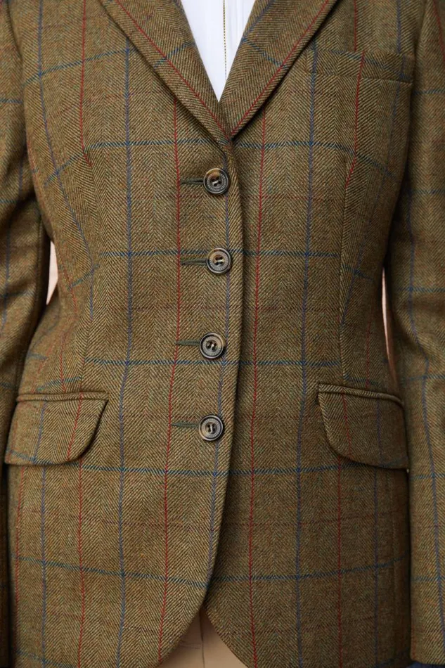 Women Tweed Riding Jacket Glen Green Holland Cooper Tailoring