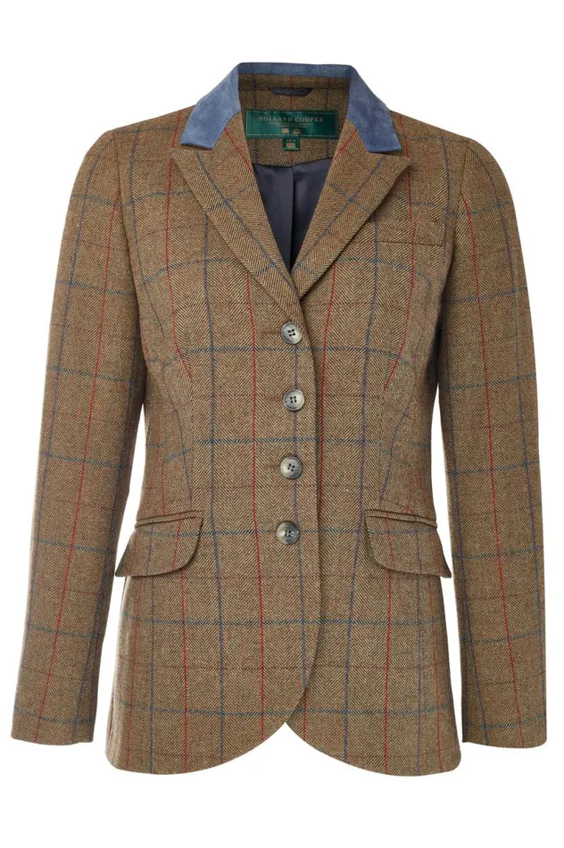 Women Tweed Riding Jacket Glen Green Holland Cooper Tailoring