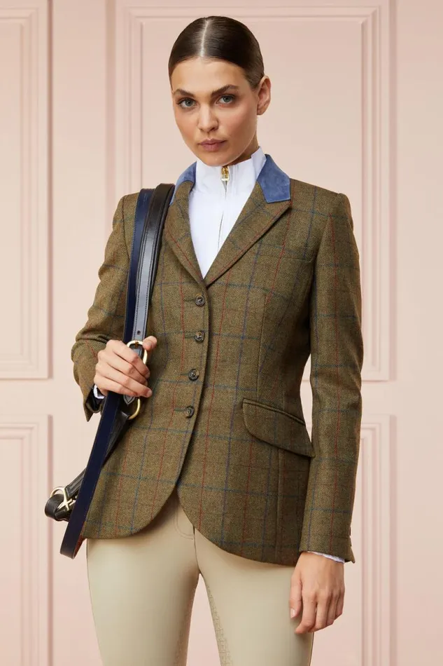 Women Tweed Riding Jacket Glen Green Holland Cooper Tailoring