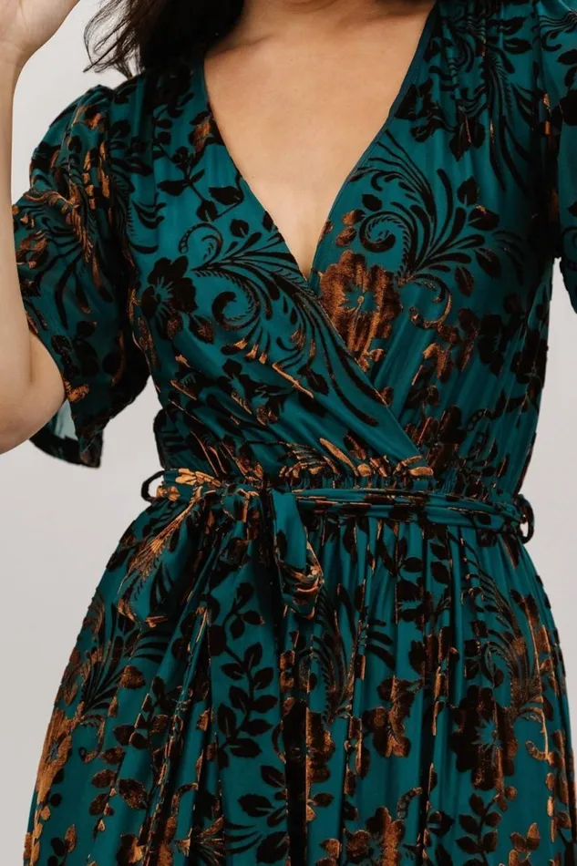 Women Uma Velvet Maxi Dress Bronze Jade Baltic Born Maxi Dresses