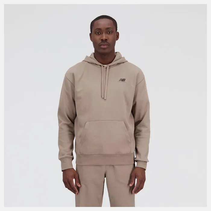 Women Unissentials French Terry Hoodie Mushroom New Balance Hoodies and Sweatshirts