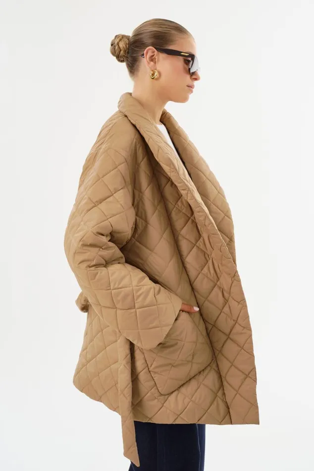 Women VERICA Quilted Jacket Mocha LAMARQUE Puffers