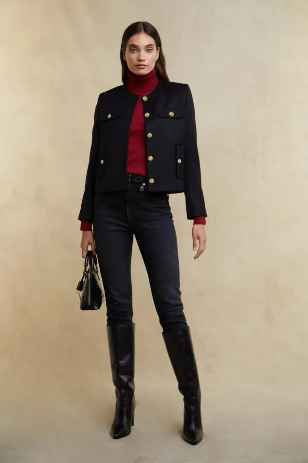 Women Victoria Cashmere Roll Neck Berry Holland Cooper Knitwear Women Victoria Cashmere Roll Neck Berry Holland Cooper Knitwear