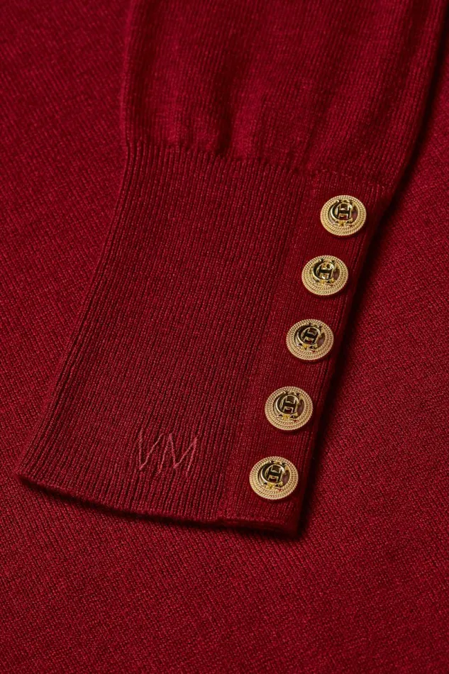 Women Victoria Cashmere Roll Neck Berry Holland Cooper Knitwear Women Victoria Cashmere Roll Neck Berry Holland Cooper Knitwear