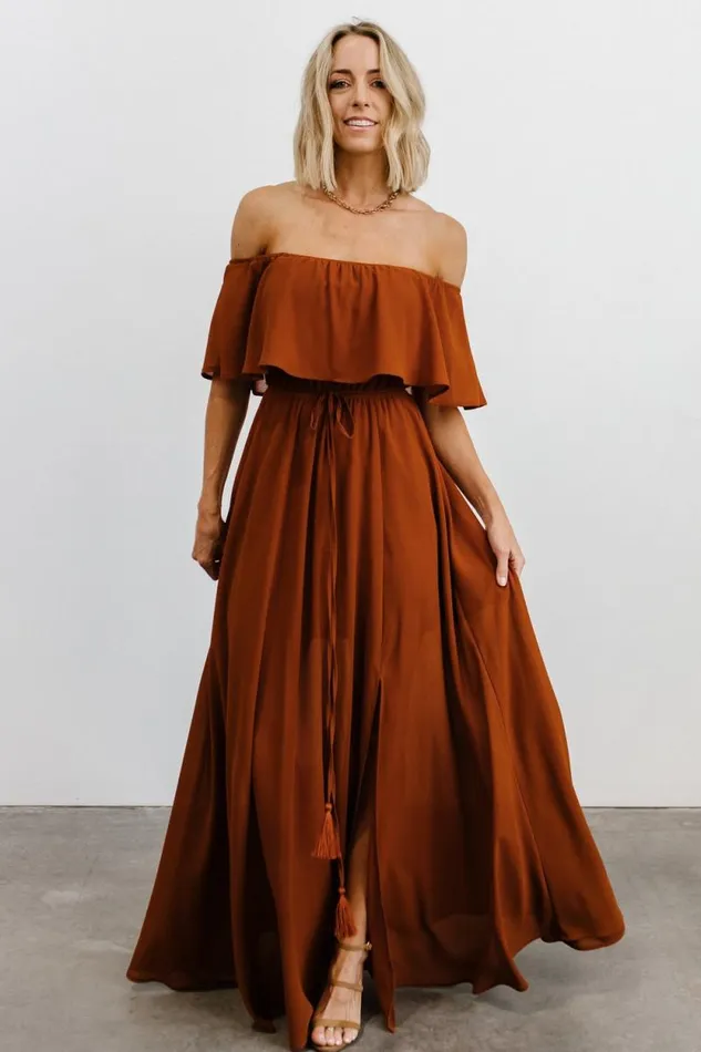 Women Victoria Off Shoulder Maxi Dress Spice Baltic Born Maxi Dresses