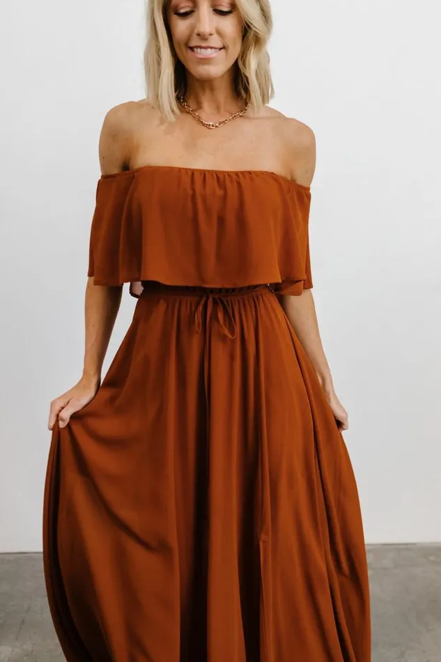 Women Victoria Off Shoulder Maxi Dress Spice Baltic Born Maxi Dresses Women Victoria Off Shoulder Maxi Dress Spice Baltic Born Maxi Dresses