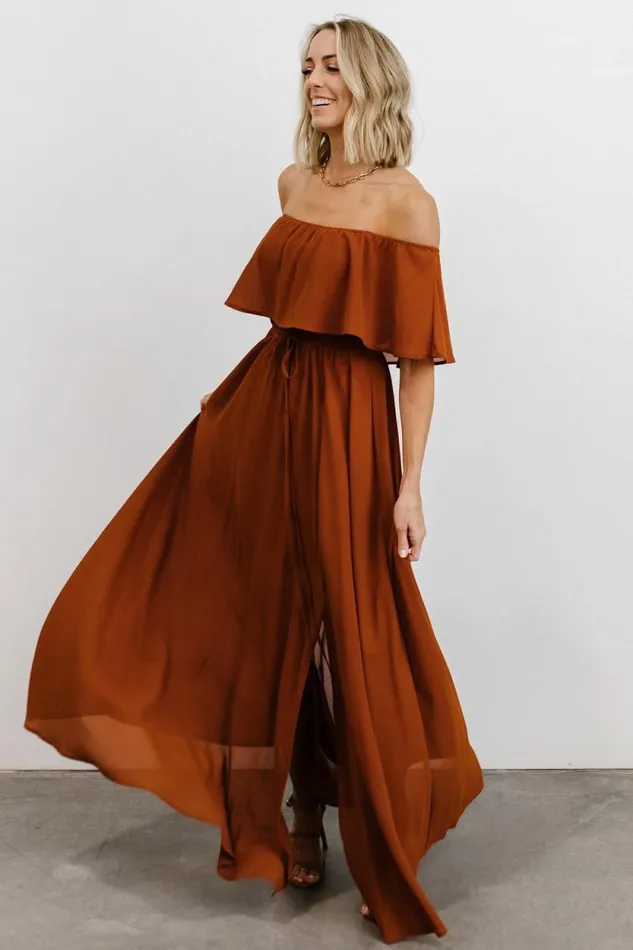 Women Victoria Off Shoulder Maxi Dress Spice Baltic Born Maxi Dresses Women Victoria Off Shoulder Maxi Dress Spice Baltic Born Maxi Dresses
