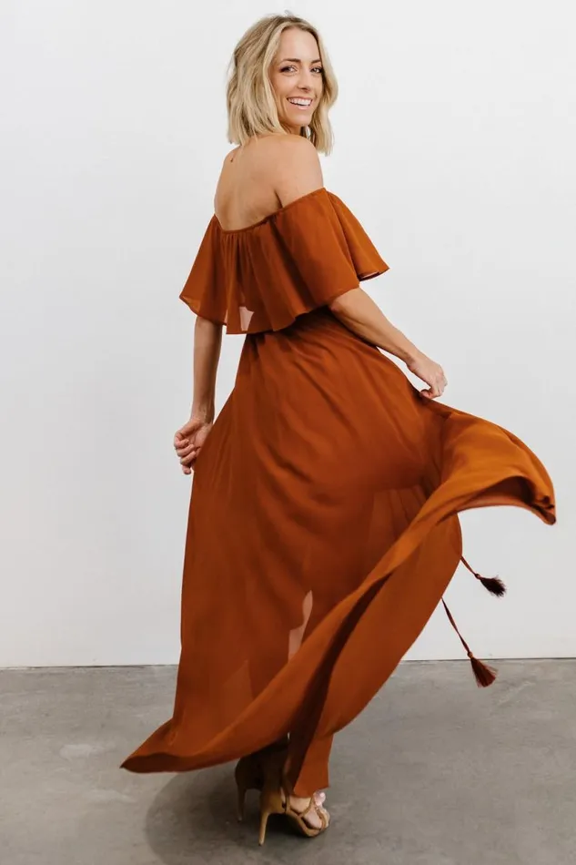 Women Victoria Off Shoulder Maxi Dress Spice Baltic Born Maxi Dresses Women Victoria Off Shoulder Maxi Dress Spice Baltic Born Maxi Dresses