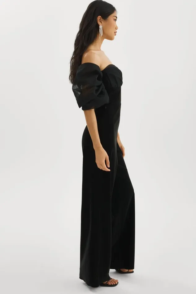 Women VLADANA Faux Leather Jumpsuit Black LAMARQUE Dresses