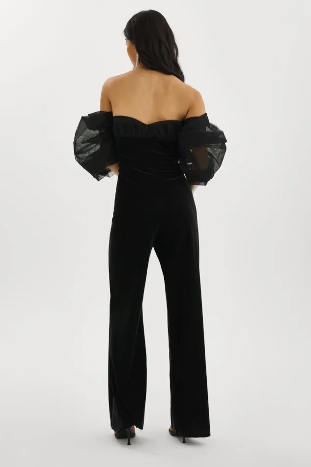 Women VLADANA Faux Leather Jumpsuit Black LAMARQUE Dresses