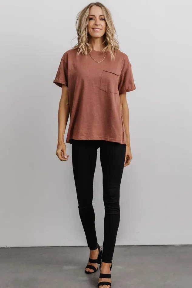 Women Voss Vintage Tee Clay Baltic Born Blouses and Shirts
