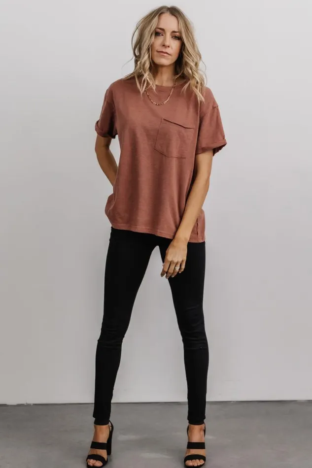 Women Voss Vintage Tee Clay Baltic Born Blouses and Shirts