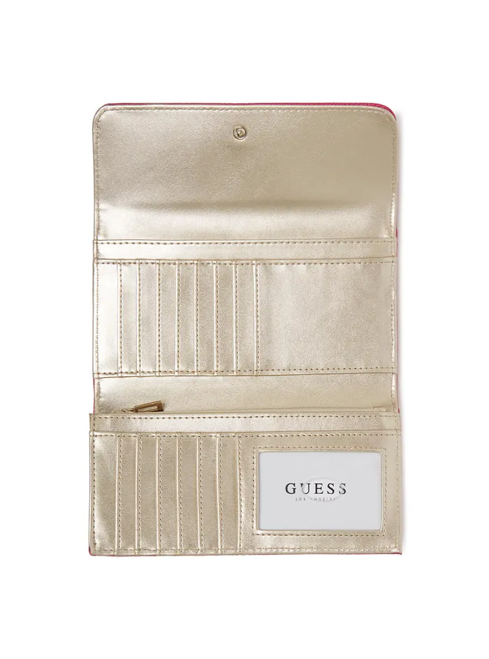 Women Wallets GUESS Hot Pink Noelle Multi Clutch