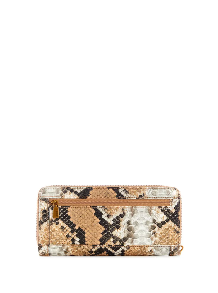 Women Wallets GUESS Natural Python Abey Large Wallet