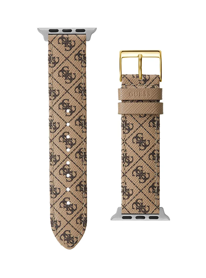 Women Watches GUESS Brown Quattro G Leather Apple Watch Strap Women Watches GUESS Brown Quattro G Leather Apple Watch Strap