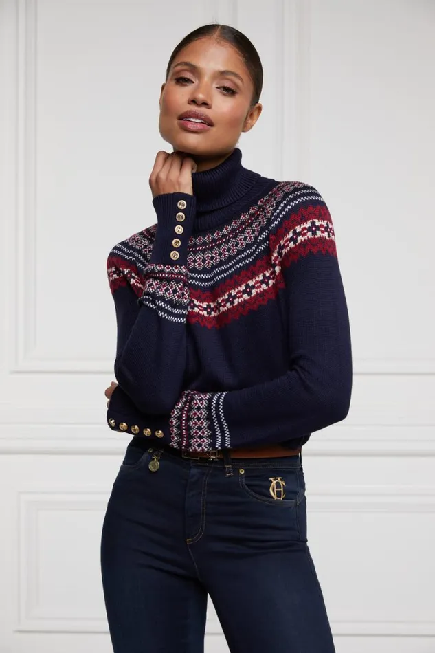Women Whistler Roll Neck Knit Ink Navy Holland Cooper Knitwear