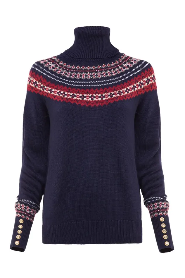 Women Whistler Roll Neck Knit Ink Navy Holland Cooper Knitwear