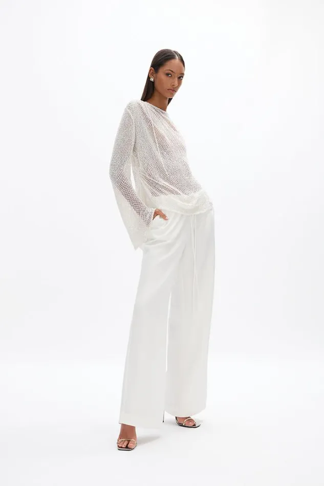Women White Dresses Rachel Gilbert Orion Pant Ivory Women White Dresses Rachel Gilbert Orion Pant Ivory