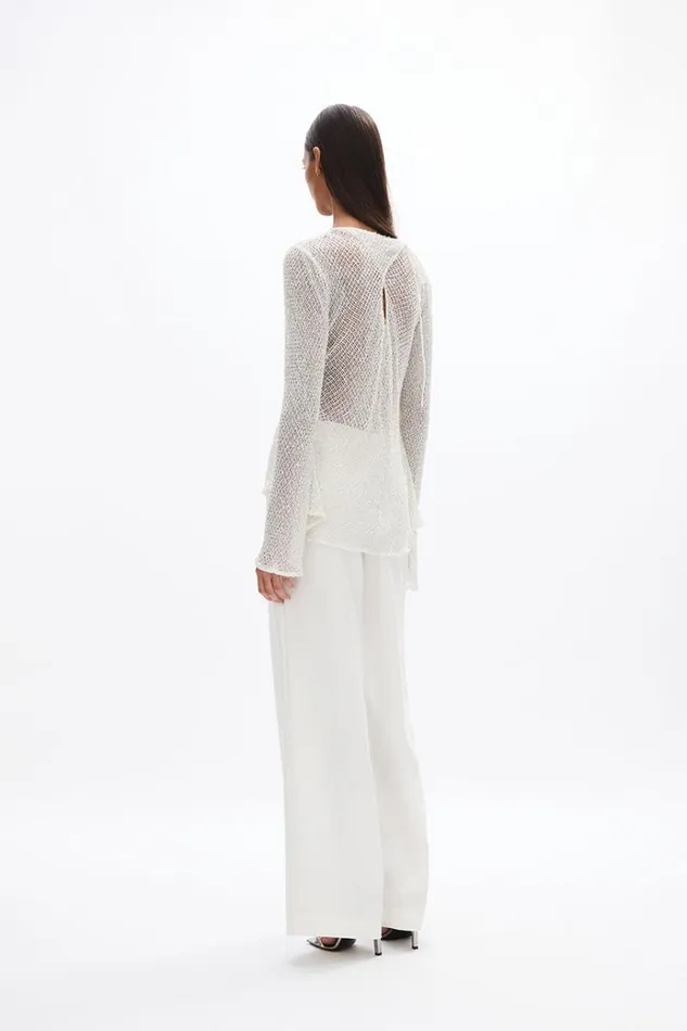 Women White Dresses Rachel Gilbert Orion Pant Ivory Women White Dresses Rachel Gilbert Orion Pant Ivory