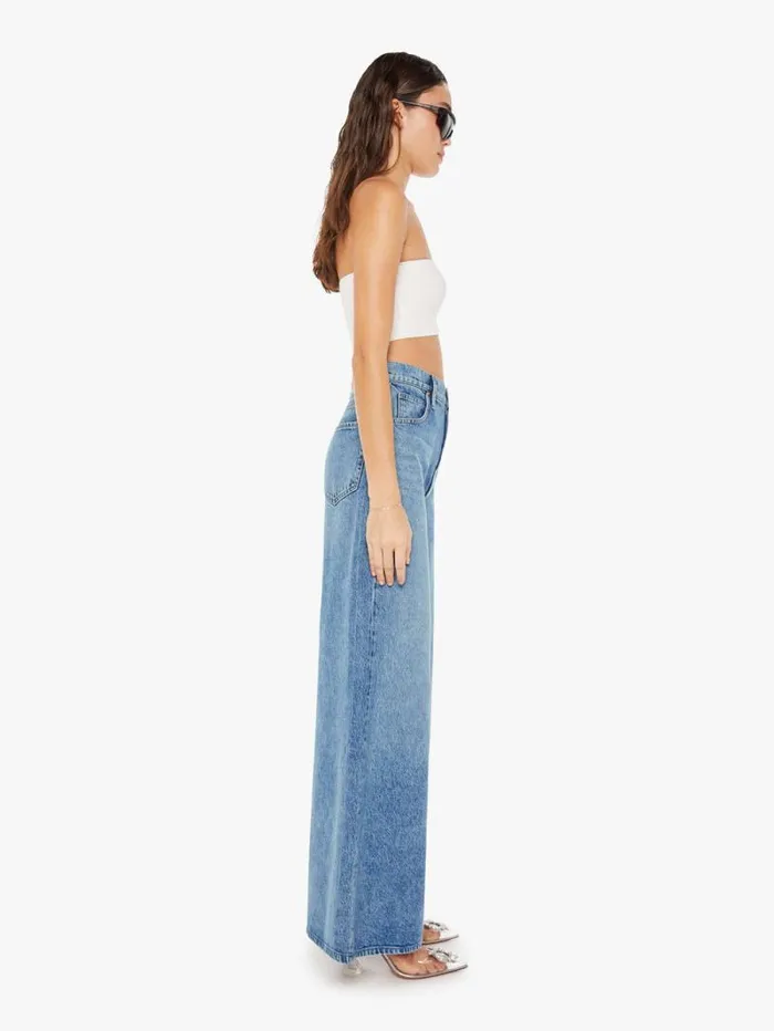 Women Wide Leg Mother Denim SNACKS The Sugar Cone Skimp Blue