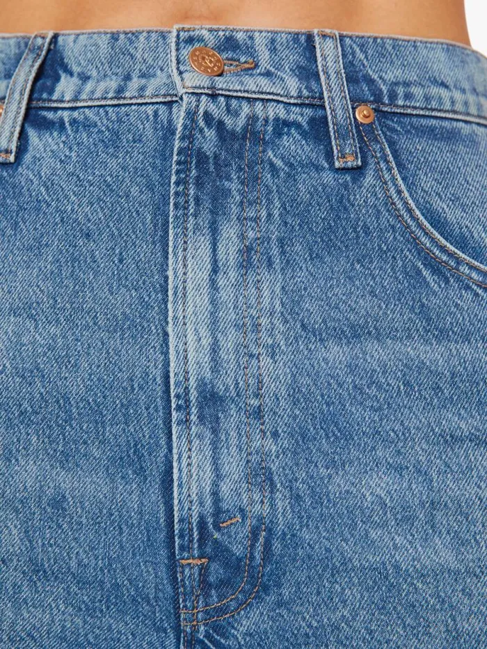 Women Wide Leg Mother Denim SNACKS The Sugar Cone Skimp Blue