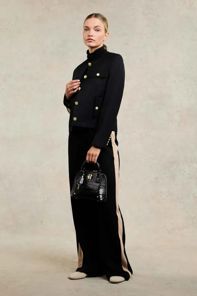 Women Wide Leg Pant Black Holland Cooper Trousers Women Wide Leg Pant Black Holland Cooper Trousers