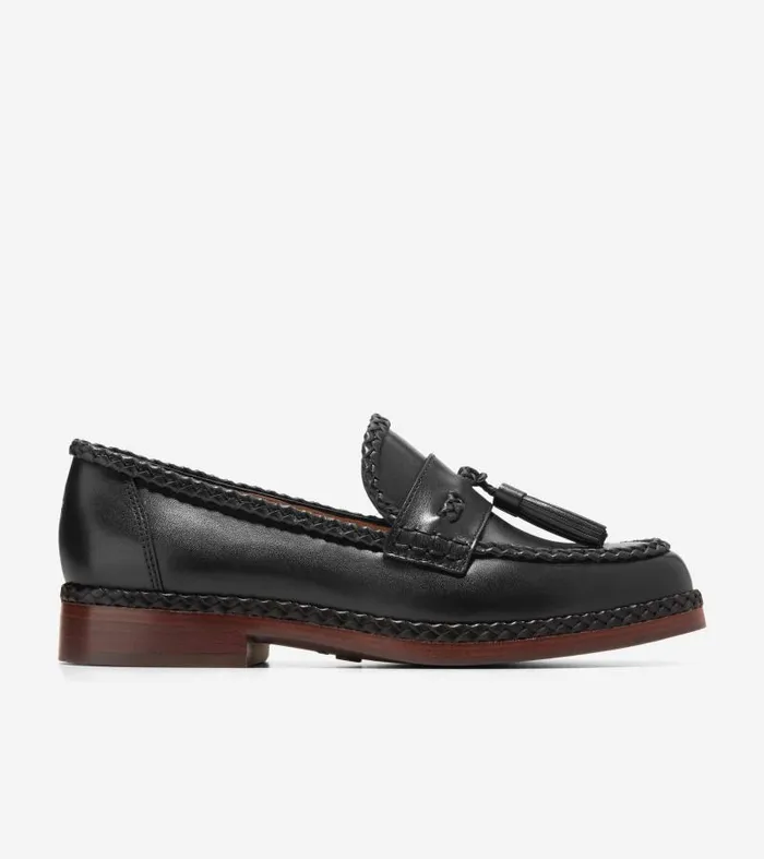 Women Women039s CHANON TASSEL LOAFER Black Cole Haan Loafers and Drivers