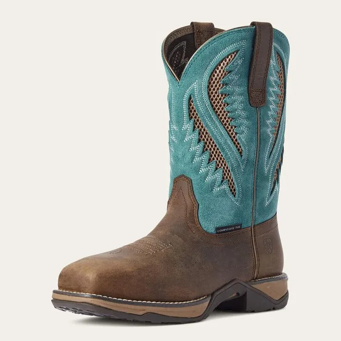 Women Work Boots and Shoes Ariat Anthem VentTEK Composite Toe Work Boot Royal Chocolate
