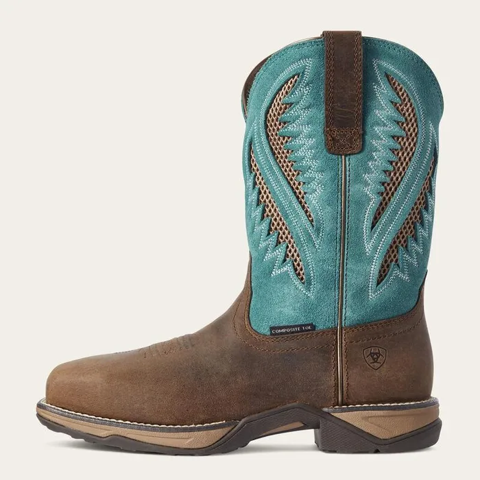 Women Work Boots and Shoes Ariat Anthem VentTEK Composite Toe Work Boot Royal Chocolate