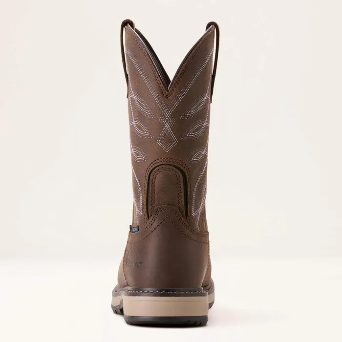 Women Work Boots and Shoes Ariat Riveter CSA Glacier Grip Waterproof 400g Composite Toe Work Boot Dark Storm