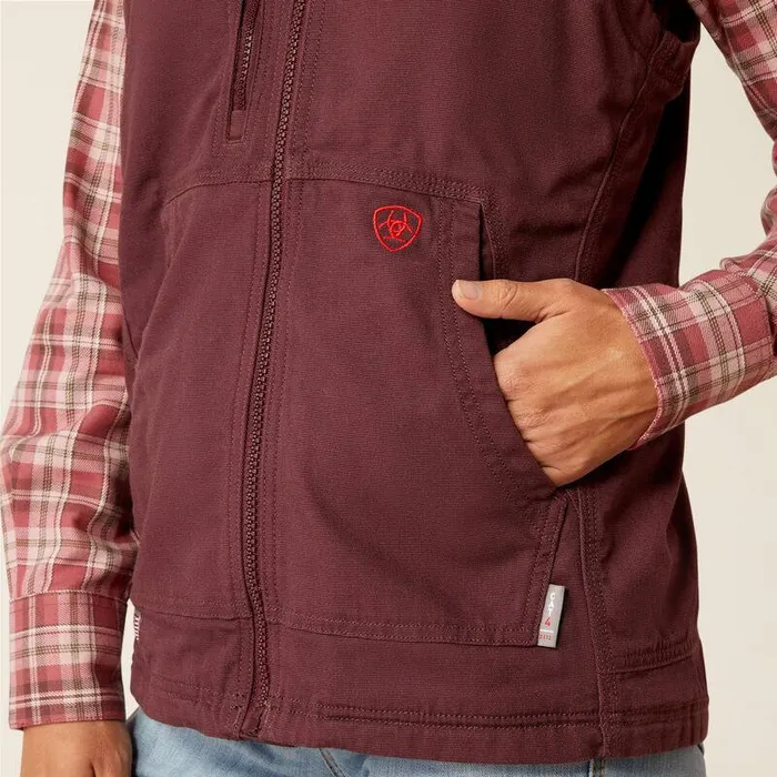 Women Workwear Ariat FR DuraLight Cordura Canvas Vest Catawba Grape