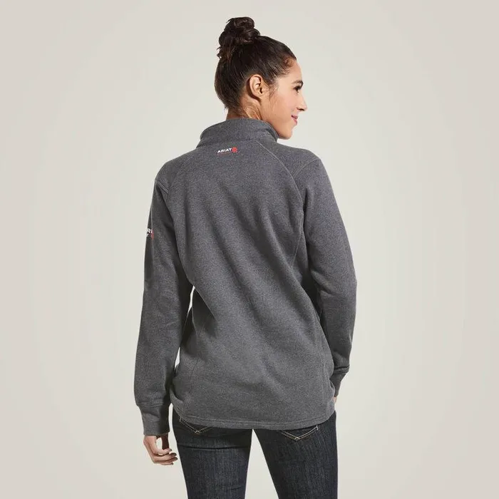 Women Workwear Ariat FR Rev 14 Zip Top Charcoal Heather Women Workwear Ariat FR Rev 14 Zip Top Charcoal Heather