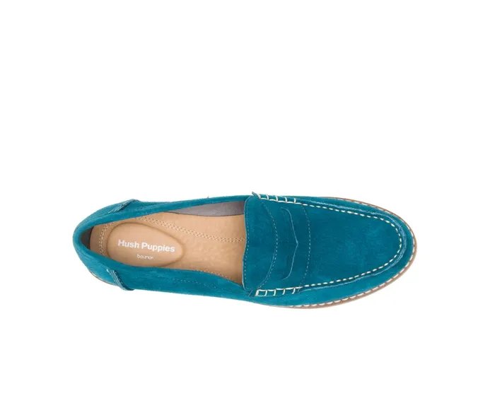 Women Wren Loafer Corsair Suede Flats and SlipOns Hush Puppies