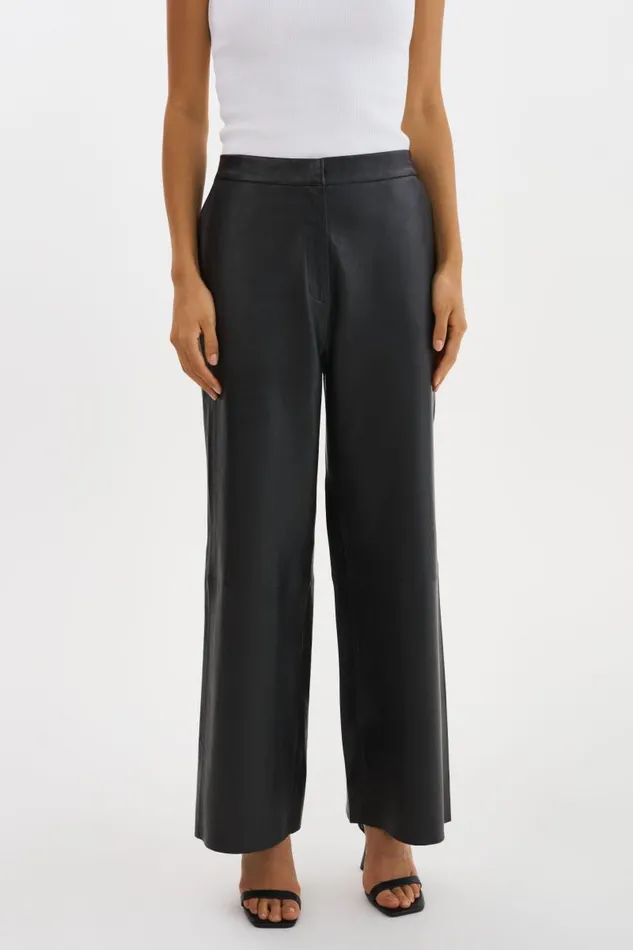 Women YAREN Leather Pants Black LAMARQUE Pants and Shorts