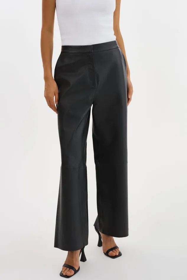 Women YAREN Leather Pants Black LAMARQUE Pants and Shorts