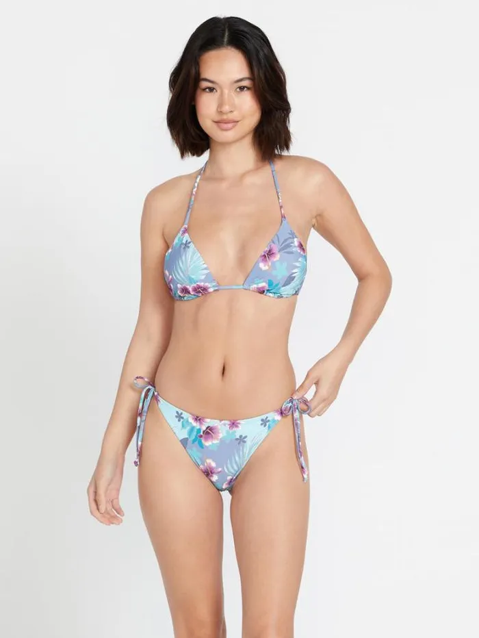 Womens Bikinis Volcom Semi Tropic Cheekini Bikini Bottom 8211 Washed Blue
