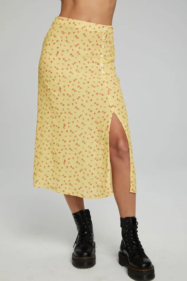Womens Bottoms Chaser Brand Belle Midi Skirt 8211 Anise Flower
