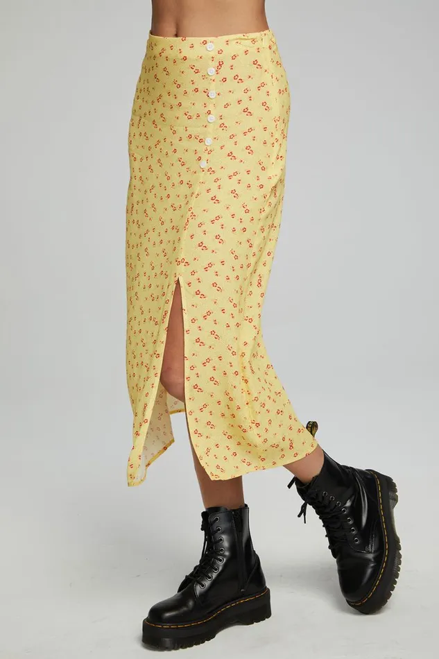 Womens Bottoms Chaser Brand Belle Midi Skirt 8211 Anise Flower