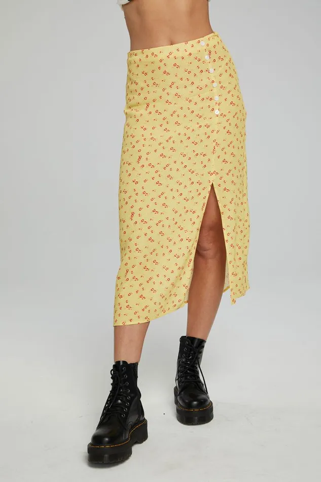 Womens Bottoms Chaser Brand Belle Midi Skirt 8211 Anise Flower