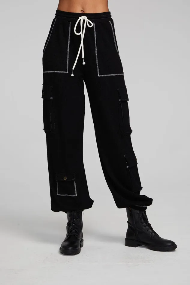 Womens Bottoms Chaser Brand Bily Shadow Black Jogger