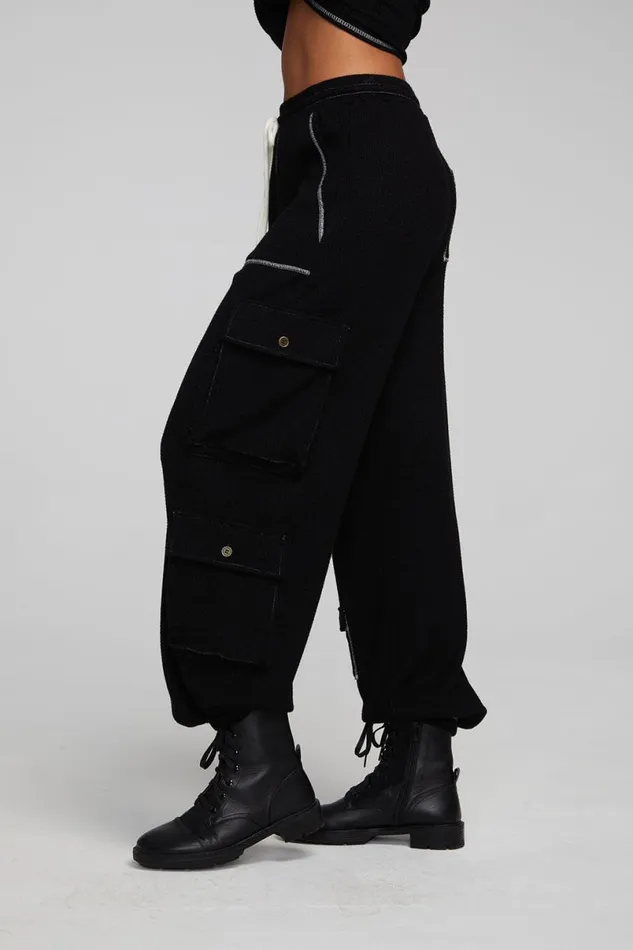 Womens Bottoms Chaser Brand Bily Shadow Black Jogger
