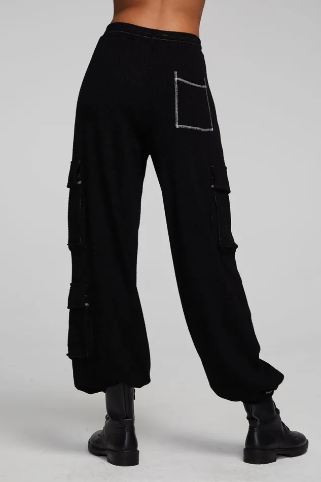 Womens Bottoms Chaser Brand Bily Shadow Black Jogger