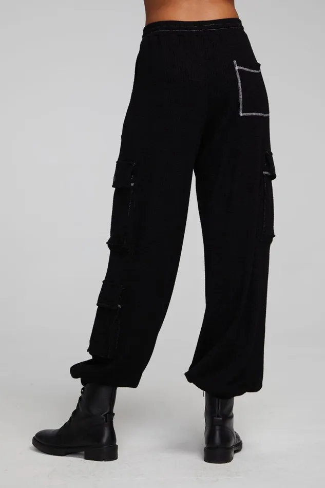 Womens Bottoms Chaser Brand Bily Shadow Black Jogger
