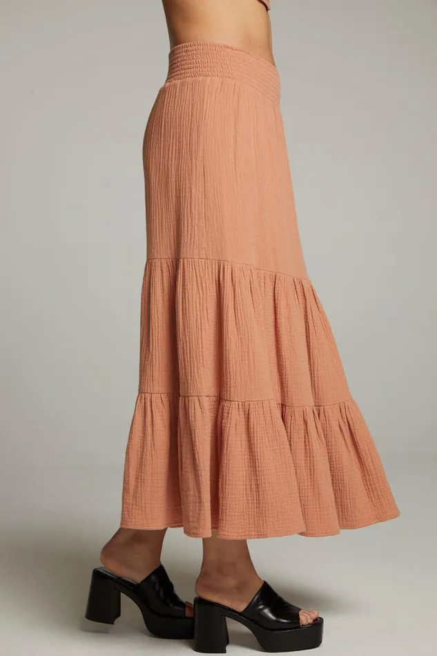 Womens Bottoms Chaser Brand Seal Bronze Maxi Skirt